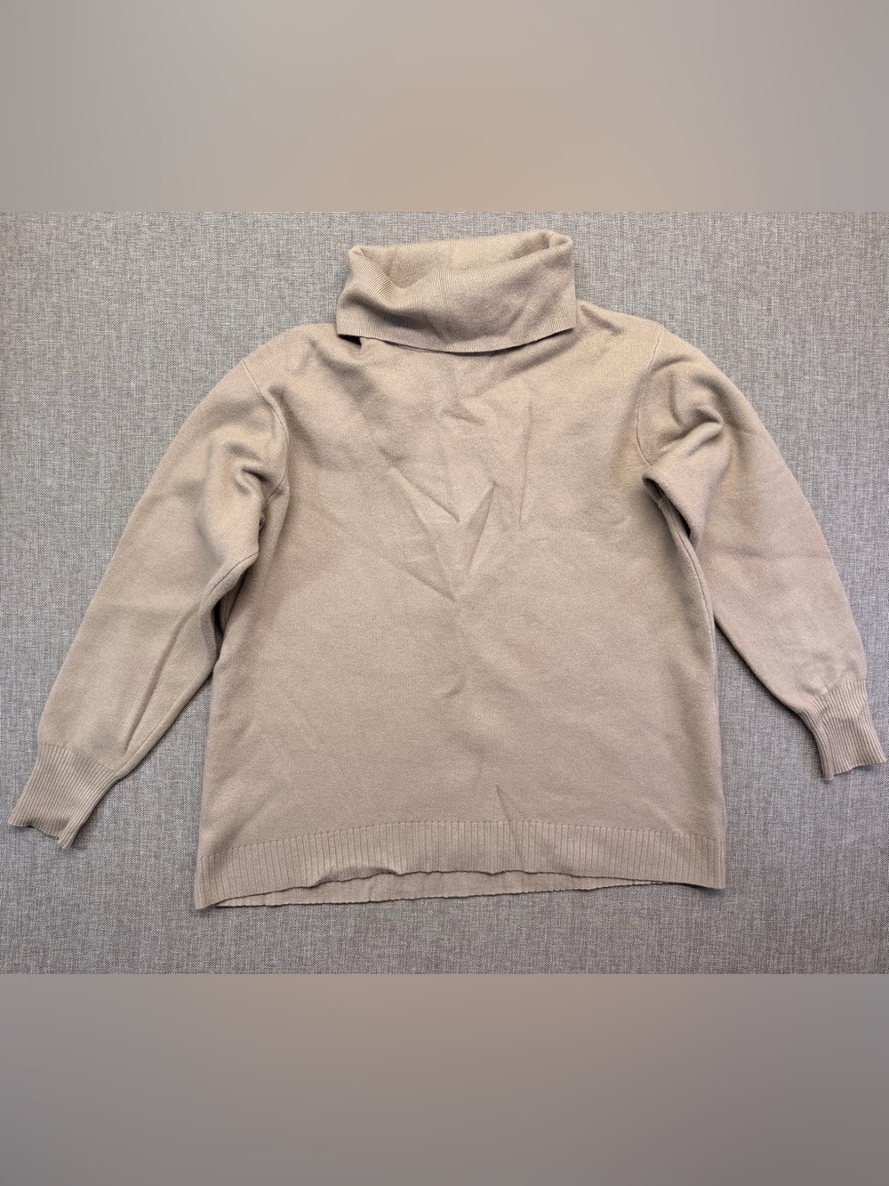 Uniqlo Beige Turtleneck Sweater medium long sleeve.